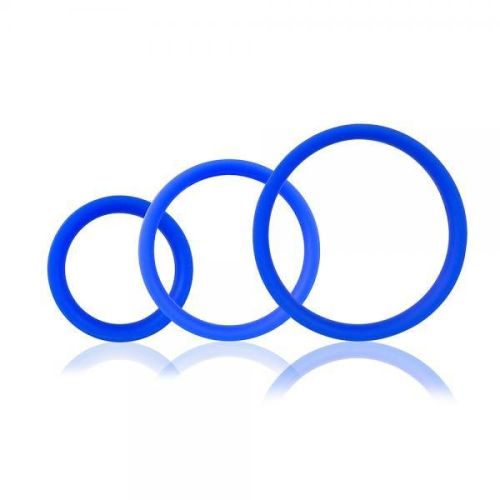 Ringo Pro X3 Blue 3 Silicone Cock Rings Ringo Pro X3 Blue 3 Silicone Cock Rings